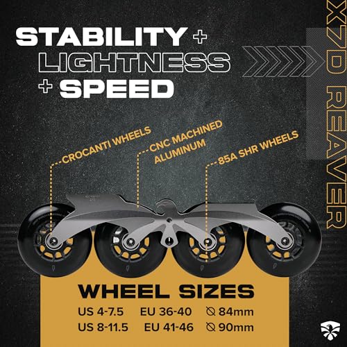 Image of Flying Eagle X7D Reaver & X7 Reaver Pro D8490 Adult Inline Skates Men & Women, Inline Roller Skate Outdoor, Adults Roller Skates, Freeskates, Skater Shoes for Urban Skating