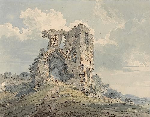 Affiche toile et impression d'affiches d'art du Château de Denbigh par Girtin en 60x90cm