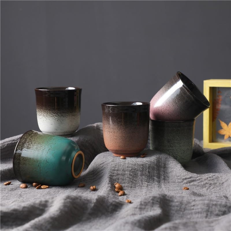 GSOUL Kungfu Tea cup Household Ceramic Cup Afternoon Tea Coffee Chinese Style Kung Fu Small Tea Cups