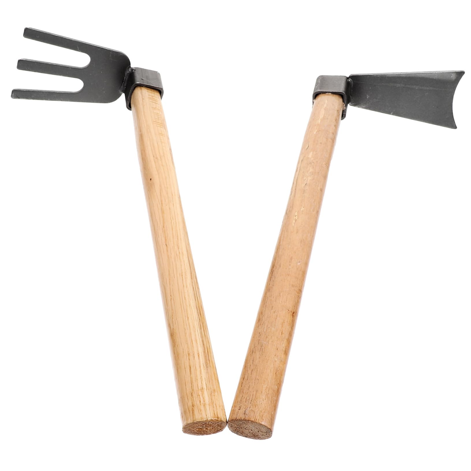 Milisten Garden Hoe Steel Rake Wooden Handle Hoe Gardening Tools Trenching Tools Hand Rake Durable Easy to Clean