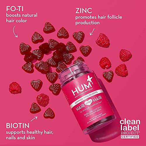 Hum Hair Sweet Hair - Hair Growth Supplement & Biotin Gummies To Combat Hair Loss & Thinning - Fo Ti, Folic Acid, Zinc, Vitamin B12 & Paba To Support Healthy Hair, Skin And Nails (42 Count) #TOP1