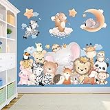 Tarklanda Pegatinas Pared Decorativas Animales Vinilos de Pared Decorativos Papel Pintado Decoración Pared para Fiestas Cumpleaños Infantiles Dormitorios Niños Habitación Bebé Niñas Juvenil