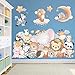 Tarklanda Pegatinas Pared Decorativas Animales Vinilos de Pared Decorativos Papel Pintado Decoración Pared para Fiestas Cumpleaños Infantiles Dormitorios Niños Habitación Bebé Niñas Juvenil