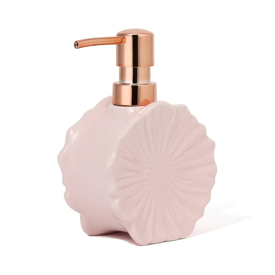 yk♡Limoge＊フランスアンティーク　ローズ　ディスペンサーセット Amazon｜Easy-Tang 330ml シャンプーボトル デイスペンサー