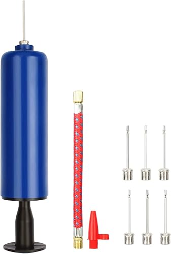 Jawflew Sports Ball Pump Kit,Portable Air Pump with Needle, Nozzle, Extension Hose - Air Pump for Soccer Basketball Football Volleyball Water Polo