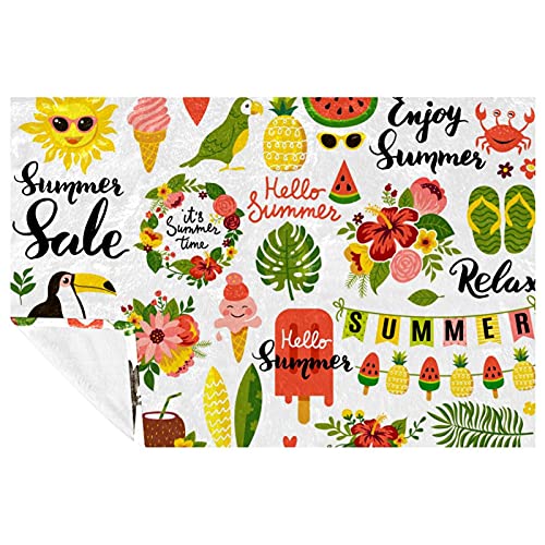 Couverture douce et chaude Summer Enjoy pour lit et canapé, 150x100 cm - 2
