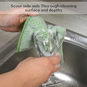 SINLAND Microfiber Dish Cloth for Washing Dishes Dish Rags Best Kitchen Washcloth Cleaning Cloths with Poly Scour Side 5 Color Assorted 12inchx12inch 10pack SINLAND Microfiber Dish Cloth for Washing Dishes Dish Rags Best Kitchen Washcloth Cleaning Cloths with Poly Scour Side 5 Color Assorted 12inchx12inch 10pack