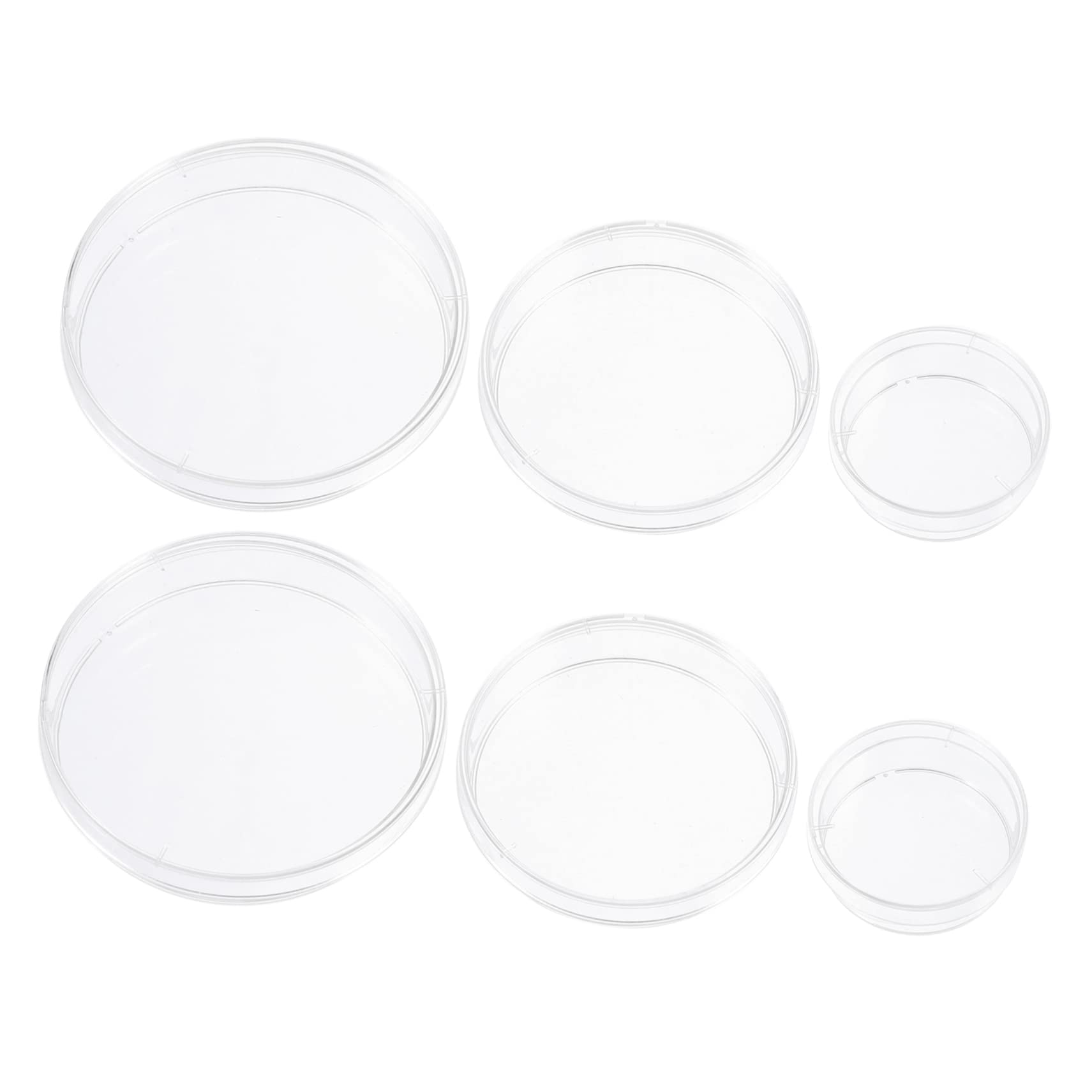 KICHOUSE Cell Culture Dishes 30pcs Plastic Petri Dishes with Lids for Laboratory Work