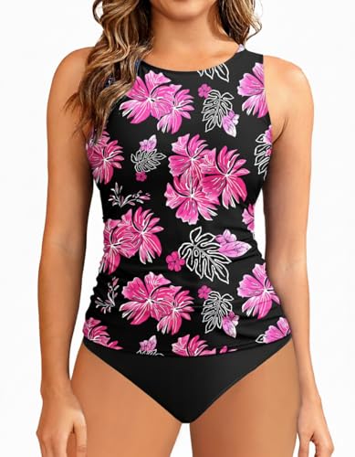 Aqua Eve Women's High Neck Tankini Swimsuits - Two...