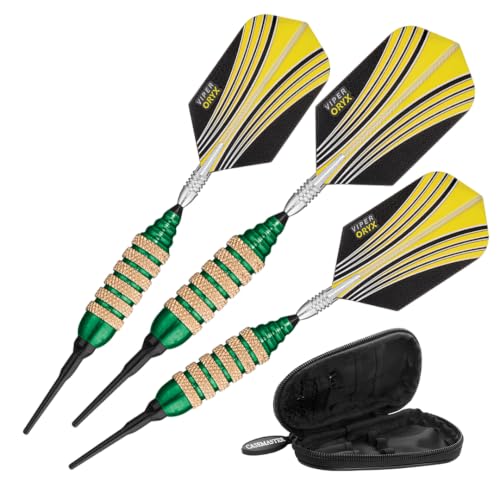 Viper Spinning Bee Soft Tip Dart Set with Casemaster Case Green 16 Grams