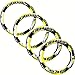 Motocicleta 4 Borde Grueso Borde Exterior Pegatina Ruedas Llantas Pegatinas De Cubo Calcomanías Reflectantes Delanteras Y Traseras para Ducati 848 (Color : Yellow)