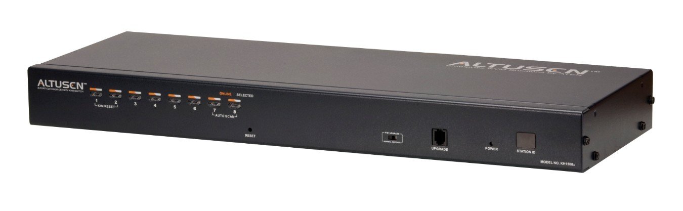 Aten KH1508A interruptor KVM Montaje en rack Black - Periférico de entrada (1600 x 1200 pixels, PS/2, USB, VGA, Black, 1U)