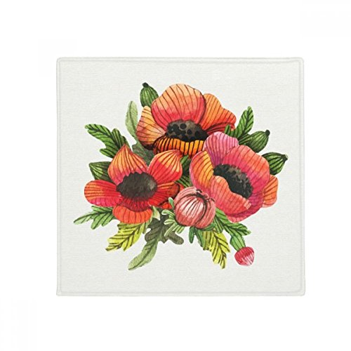 Tapis fleurs de pavot multicolore 60x60 cm, une idée cadeau déco originale