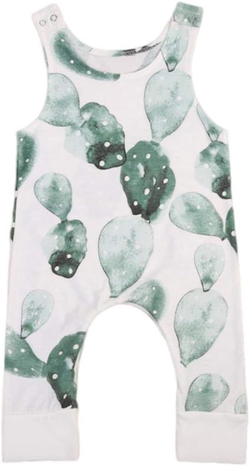 Fashion Infant Baby Girl Boy Cactus Romper Babygrow Jumpsuit Playsuit Clothing