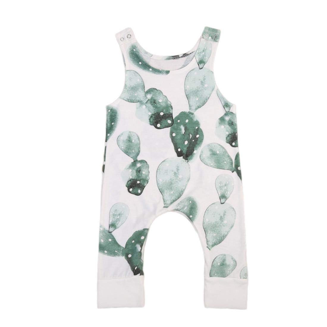 Fashion Infant Baby Girl Boy Cactus Romper Babygrow Jumpsuit Playsuit Clothing