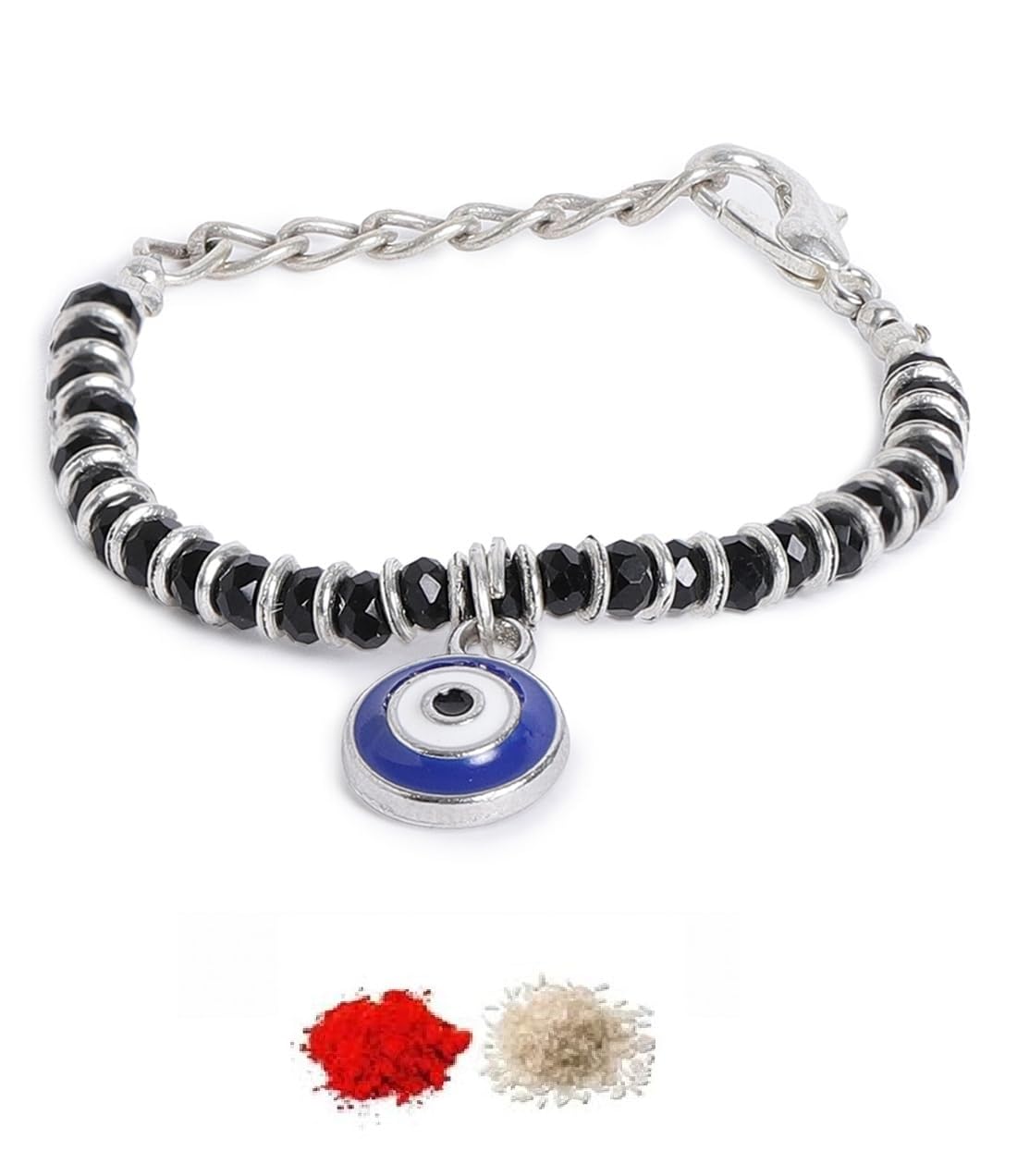 unisex-adult Evil Eye Braided Adjustable Red Black String Bracelets (Blue Evil Eye Nazaria Rakhi)-image-48