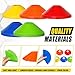 MIVERYEA 25/50 Pack Disc Cones for Sports Drills, Agility Training Cone for Soccer, Football, Basketball, Coaching, Practice Equipment with Carry Bag and Holder, 5 Color