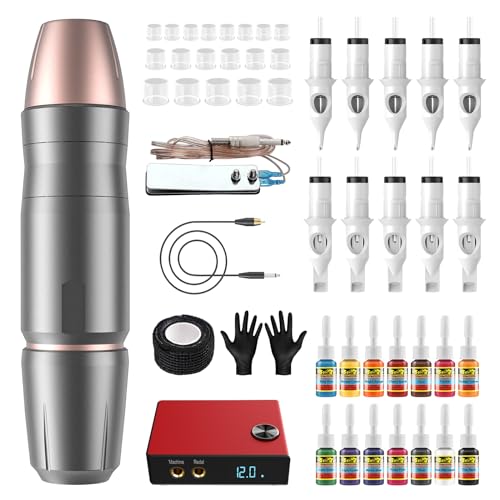 Solong Tattoo Professional Kit: Versatile High-Efficiency Motor Machine, Precision LCD Power Supply, Foot Pedal Control, Multi-Color Premium Ink Set, and Portable Case.