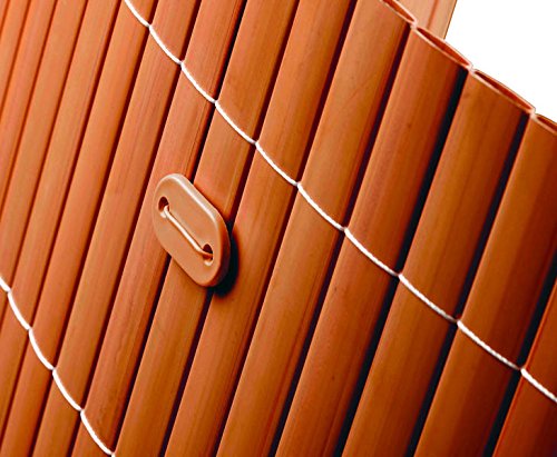Set de montaje para privacidad PVC Alfombras marrón, 26 unidades) – Visión Schut zzäune para ventana pared jardín Visión Protección Visual para balcones Visión winschutz pared para jardín y terraza blich Protección para paredes de privacidad para paredes, WPC Visión Protector para balcones – - grande surtido de privacidad, bambú, juncos y productos Natural para jardín