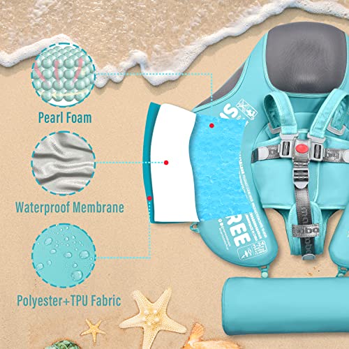 Joyooss Mambobaby Baby Swimming Pool Float, Add Tail Never Flip Over Non Inflatable Infant Swimming Float, Water Float With Removable Upf 50+ Uv Canopy, Waist Swim Ring For Toddler #TOP5