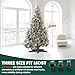 CreiYuan Rotating Christmas Tree Stand, Thickened ABS, Sturdy 5-Legged Design, Includes 3 Adapters & Sockets, Supports up to 7.8ft Rotating Tree Stand for Artificial Christmas Tree
