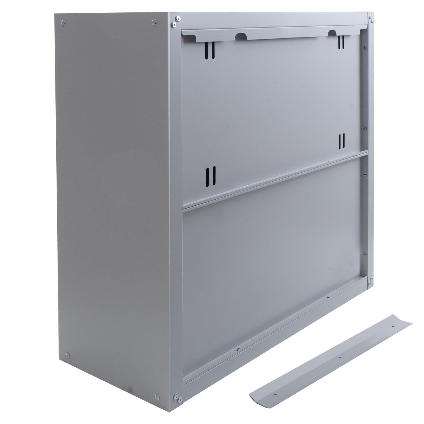 Mendler Armario colgante HWC-O52, armario de pared, garaje, con cerradura, de acero 77 x 77 x 31 cm - gris claro