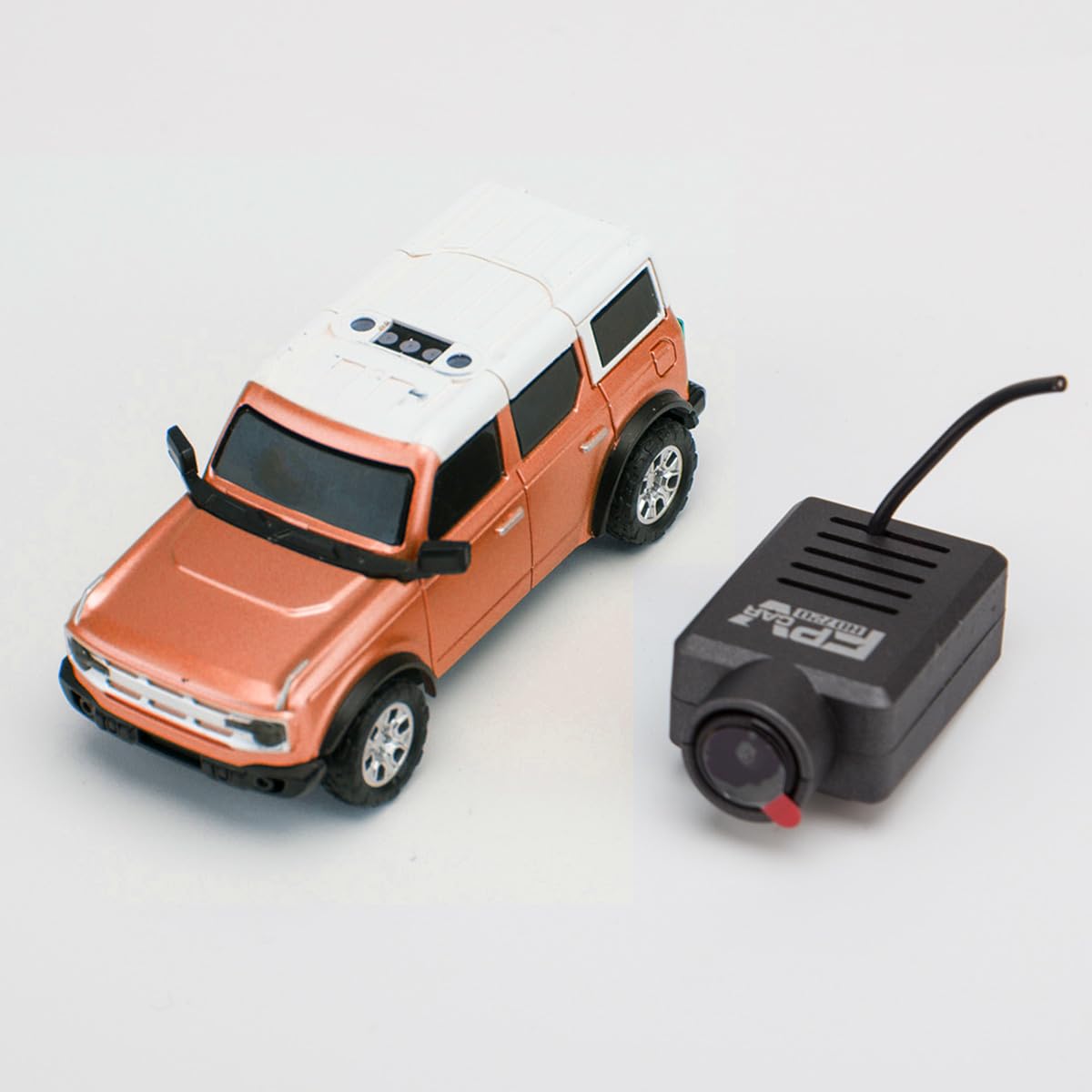 FPV mini samochód RC 1/64 skala z kamerą, sterowaniem za pomocą aplikacji i pilotem zdalnego sterowania, w pełni proporcjonalny mini drift car z żyroskopem, 3 prędkości, transmisja Wi-Fi