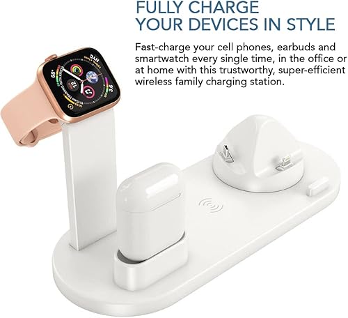 Miniatura 6 de Juicy Chargers - 4 in 1 Wireless Charger Stand Charging Station for iPhone 12 Mini11 Pro MaxXXRXs Max 8 Plus Galaxy Airpods Pro21 Charging Pad for