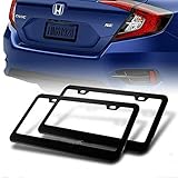 S SIZVER Signature Universal Auto Parts Accessories Black Aluminum Alloy Car License Plate Frame...