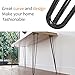 ZEKOO Hairpin Legs 34 Inch Set of 4 DIY Furniture Project Metal Table Legs for Bench Coffee Table Legs Side Table Desk Counter (Black, 1/2'' 3 Solid Rods)