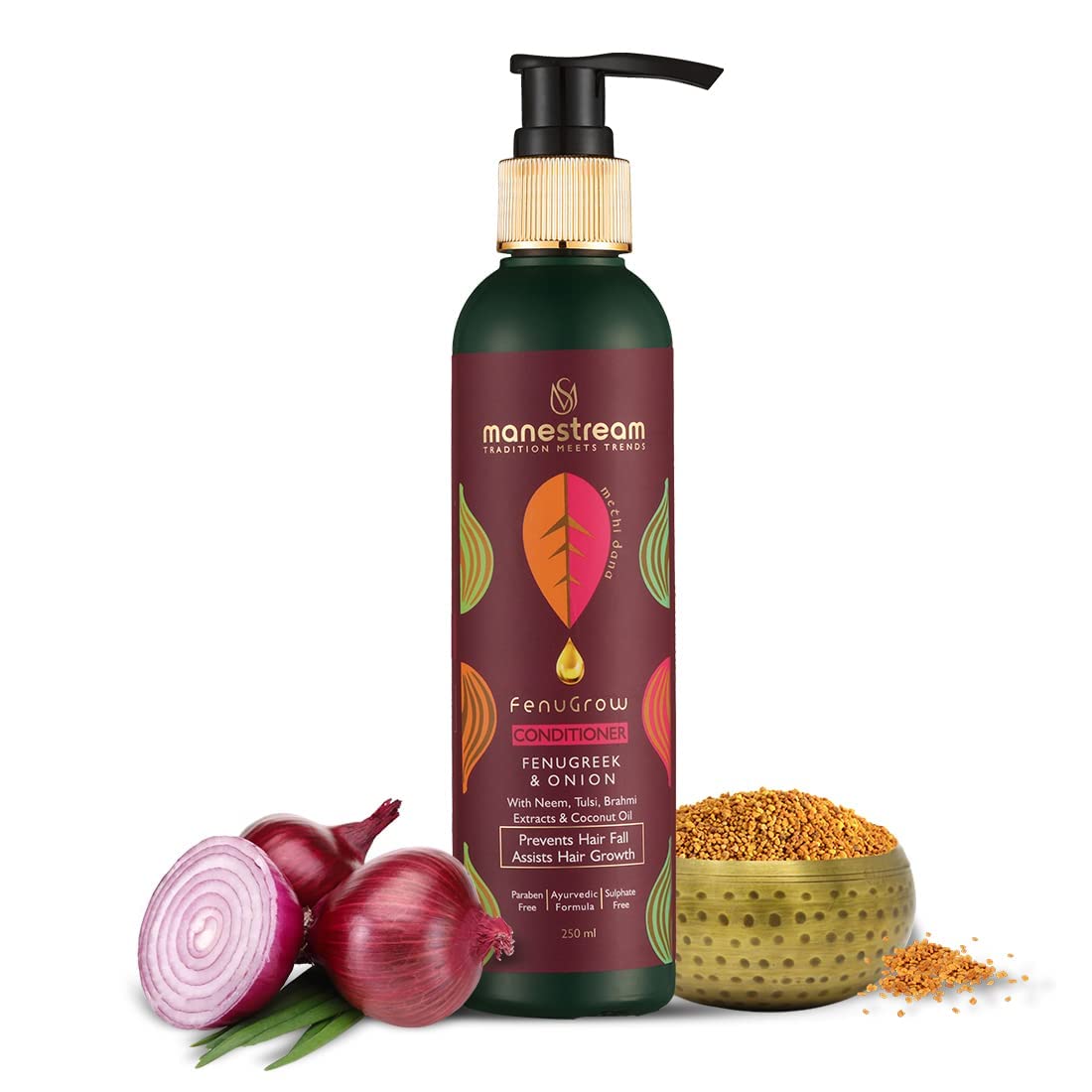 Manestream Fenugrow Hairfall Control Conditioner for Men & Women, Ayurvedic Natural Treatment with Fenugreek & Onion for Hair Loss & Gives Strength, 250 ml-image-30