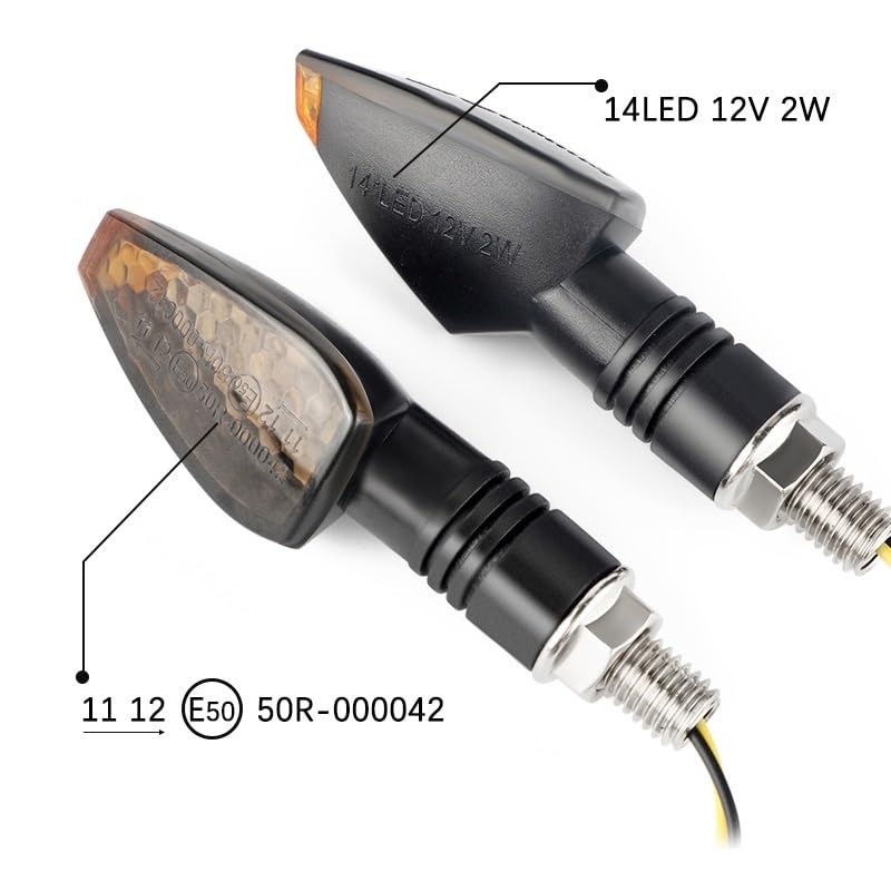 Clignotant Feux Arrière Moto E50 Ambre LED pour Accessoires - 4