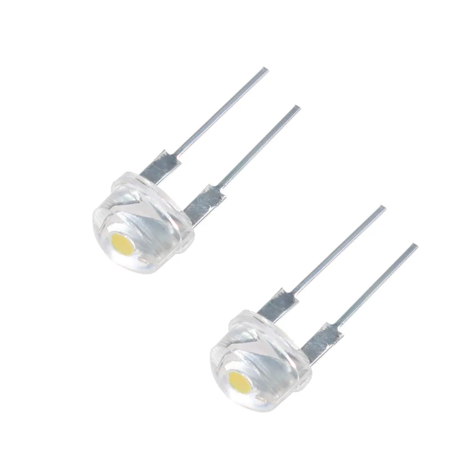 LED sombrero de paja 8mm blanco diodo F8 0.3W pack de 10 piezas