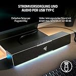 Razer Leviathan V2 X - PC-Gaming-Soundbar (mit Full-Range-Treibern, Kompaktes Format, Stromversorgung und Audio per USB Typ C, Bluetooth 5.0, Chroma RGB) Schwarz – Bild 4