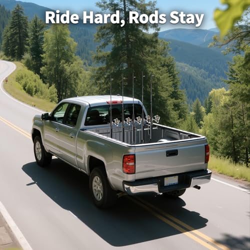 FEIMIRE Inshore Rod Holder for Truck Bed Parent (5Rod Holder, AllAluminumBody-TensionRod) by FEIMIRE - Image 6