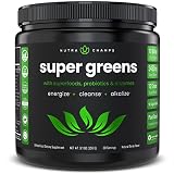 Super Greens Powder Premium Superfood | 20+ Organic Green Veggie Whole Foods | Wheat Grass, Spirulin