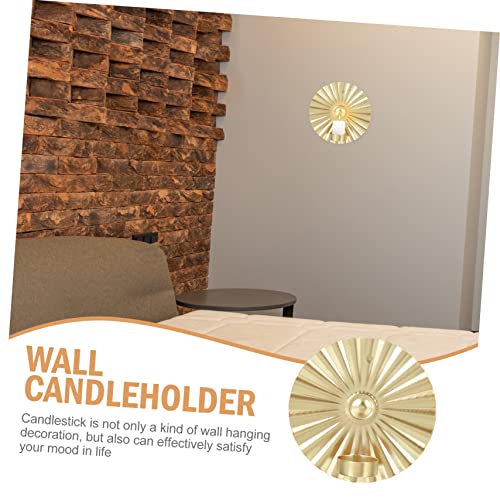 Garvalon 1Pc Candlestick Home Decoration Tealight Candle Holder Wall Mounted Candle Holder Wall Pillar Candle Sconce Metal Tea Candle Holder Wall Mounted Candle Holders Decorative Office #TOP7