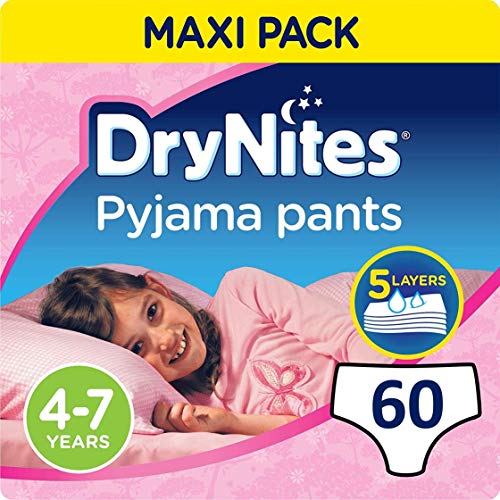 HUGGIES DryNites - Pañales de Noche Muy absorbentes para niños de 4 a 7 años, 1 Paquete de 10 Unidades (17 a 30 kg)