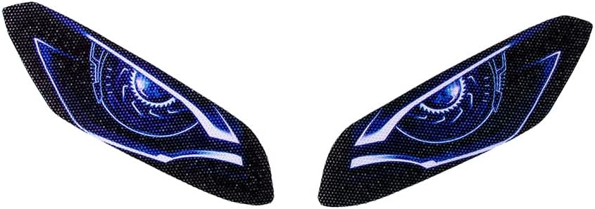 Motorcycle Eye Headlight Sticker Decal for Yamaha YZF R3 2019 2020 Headlight Protection Sticker Light-Transmitting Self-Adhesive Waterproof PVC (Blue)