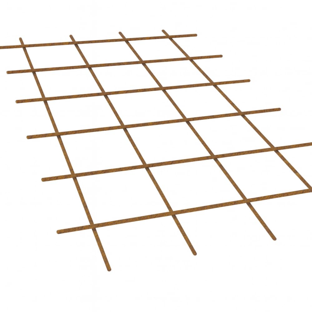 FORTUNATO Rete Elettrosaldata Edilizia Recinzioni Filo Ferro Grezzo Ø 5 mm Maglia Regolare 20 x 20 cm Foglio 1,5 x 1 m