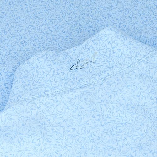 Greg Norman Weatherknit Boomerang Stretch 1/4 Zip Blue Haze Outerwear Men M4