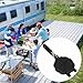 HERCHR 5.9in Waffle Maker Pan, Non Stick Stovetop Waffle Iron Camping Maker Pan Portable Aluminum with Long Handle for Family Breakfast Baking