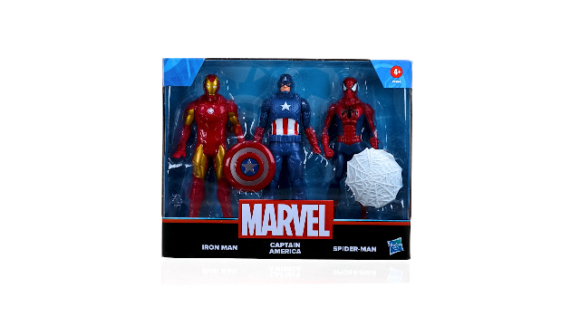 Marvel Hasbro Marvel Action Figure Toy 3-Pack, Iron Man, 6-inch