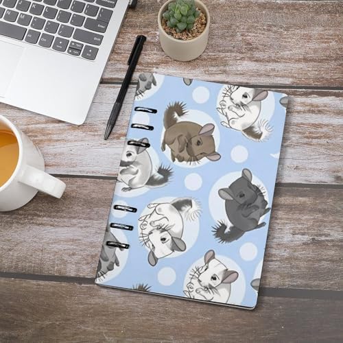 Carnet de notes A5 avec 6 anneaux détachables pour feuilles lignées - 4