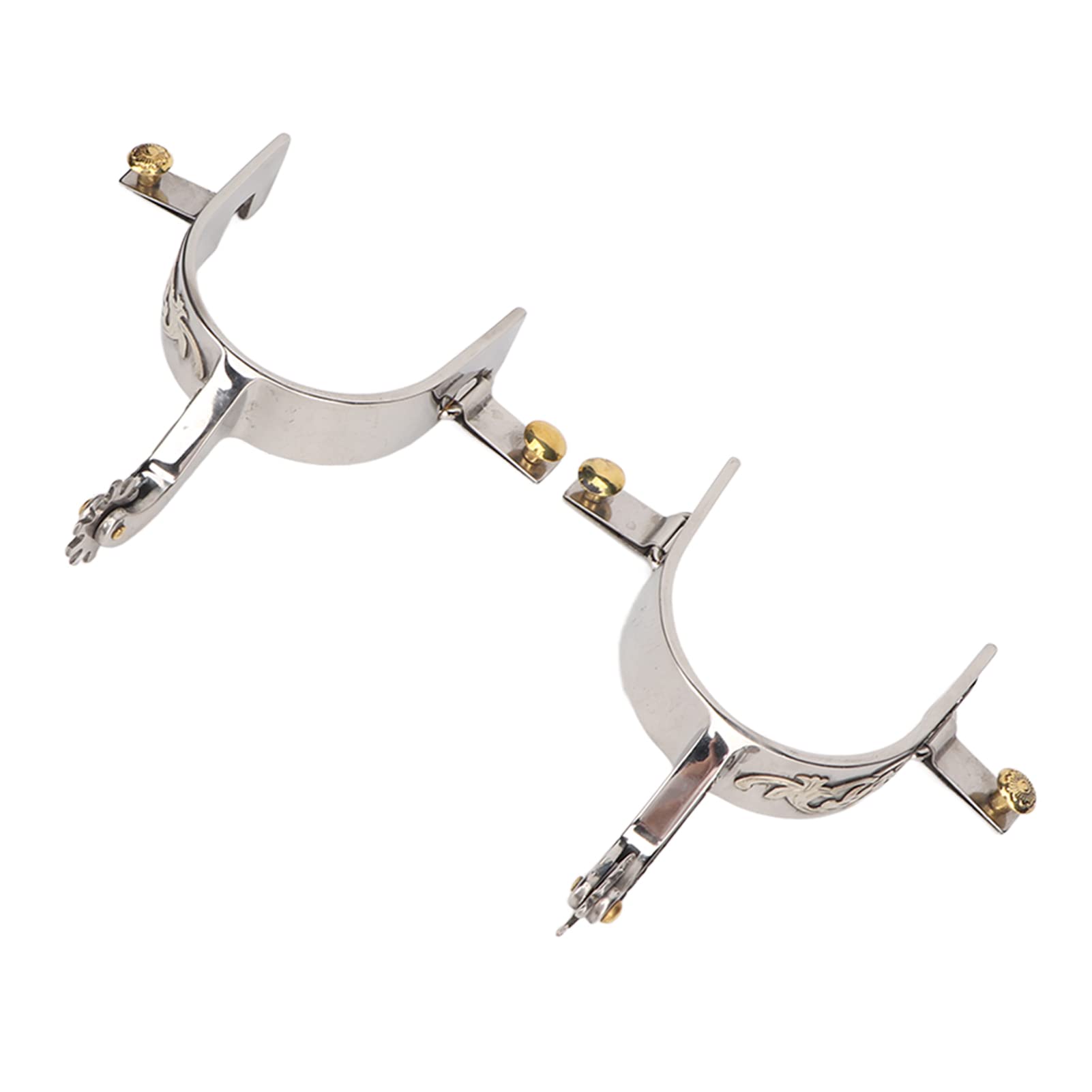 Focket Speroni Western da Cowboy, 2 Pezzi Speroni da Cavallo in Acciaio Inossidabile Squisito Vintage con Ingranaggio Rotante,Speroni da Stivale Steampunk in Metallo di Ottima Lavorazione