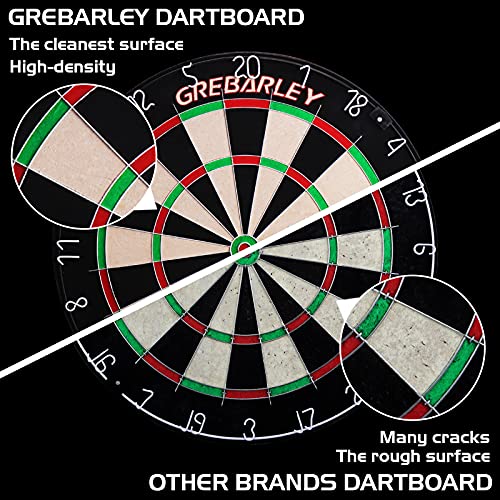 Dartboard Dartscheibe Kork Dartscheibe mit Pfeilen Offizielles Steeldartscheibe Sisal Dartscheibe Steeldart Dartscheibe Set12 Dartpfeile Metallspitze für 4 Spieler,24 Flights, Rotierender (GS01) - Image 4