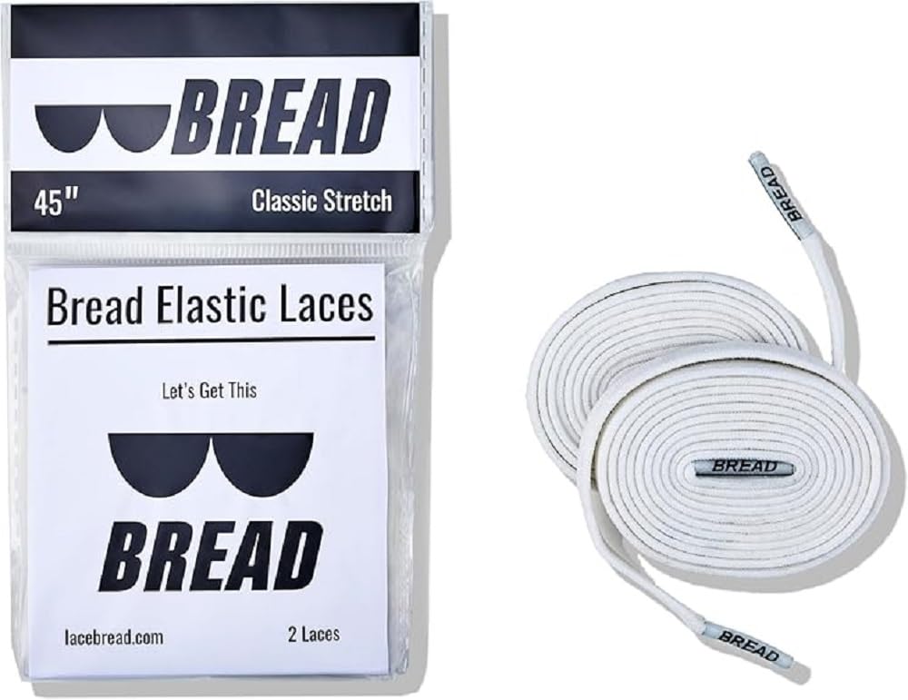 bread elastic shoelaces  tie once slip on  stretch shoelaces that look real for sneakers boots amp everyday wear