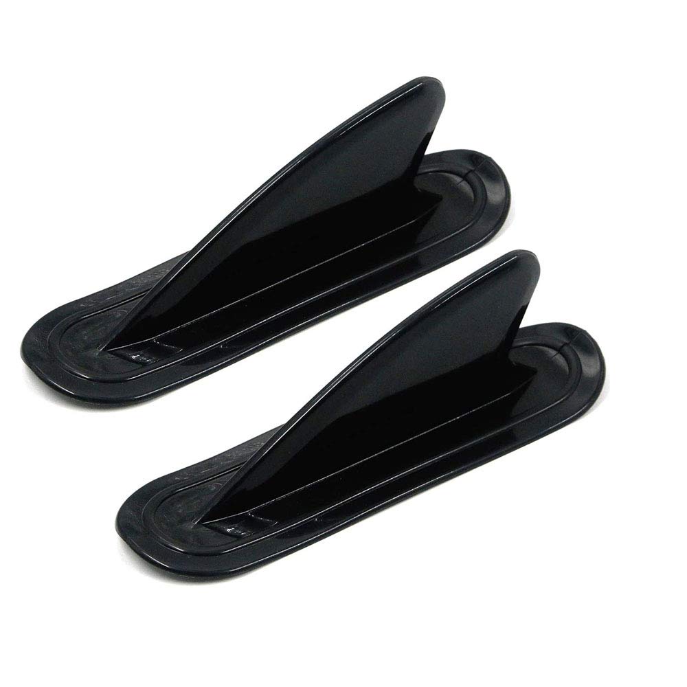 POFET Guida ausiliaria piccola pinna di coda di guida, pinna staccabile per canoa, barca, tavola da surf, kayak, barca gonfiabile, colore nero