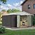 JUMMICO 10 x 10 FT Outdoor Storage Shed, Large Metal Garden Shed & Tool Sheds for Backyard Garden Patio Lawn (Grey)