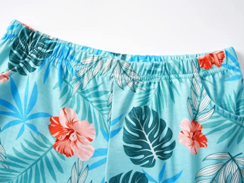 Tebbis Tween Girls Pajamas Trendy Tie Dye Spiral 2-Piece Shirt & Shorts PJ Set Jammies Size 6-18 - Image 5